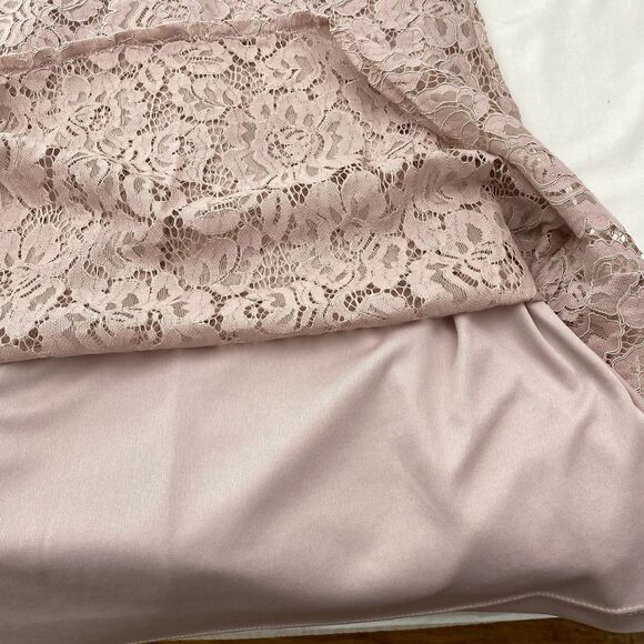 Lulus Mermaid Maxi Dress Womens Small Mauve Pink Lace Maxi Sleeveless Gown - Picture 7 of 11